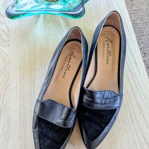 Avelini Women's Black Leather Loafers